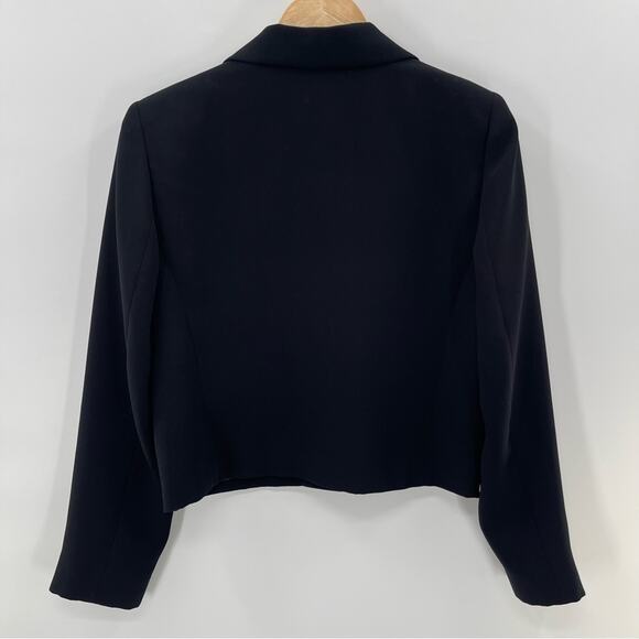 Vintage 90s Pendleton Y2K Black Button Front Office Preppy Blazer Jacket Size 6 - Picture 4 of 9